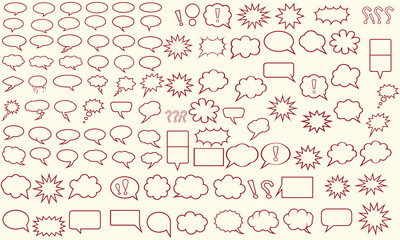Speech bubble set talk bubble cloud speech bubbles collection vector