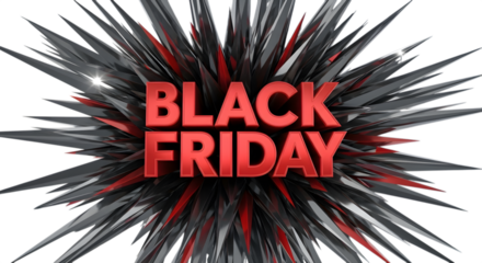Explosive black friday graphic with sharp edges