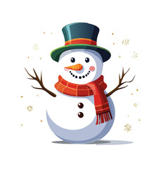 cheerful Christmas snowman
