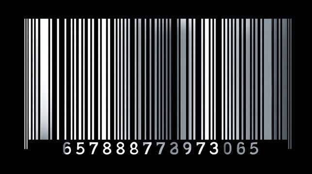 A barcode with the numbers 65788773973065 on a black background