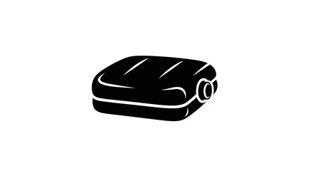 Black video projector icon silhouette on white background.