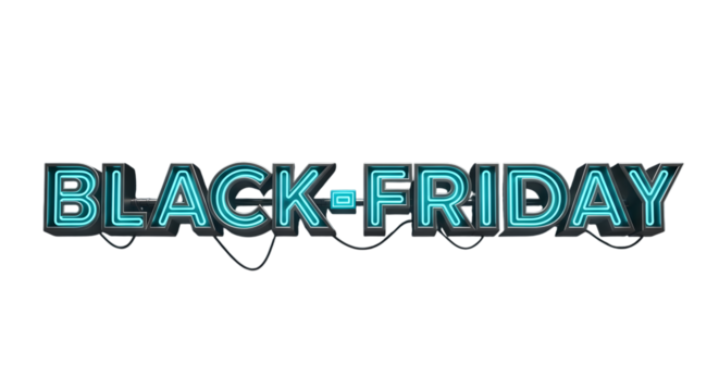Black friday neon sign - Powered by Adobe