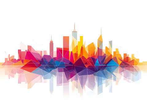 abstract city skyline