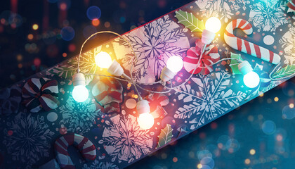 Colorful Christmas Bokeh Lights