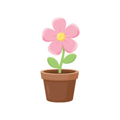 Illustration of a flower in a pot