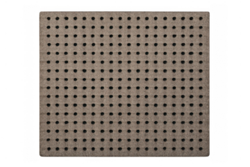 Pegboard texture background featuring a beige perforated hardboard panel with uniform grid holes, transparent