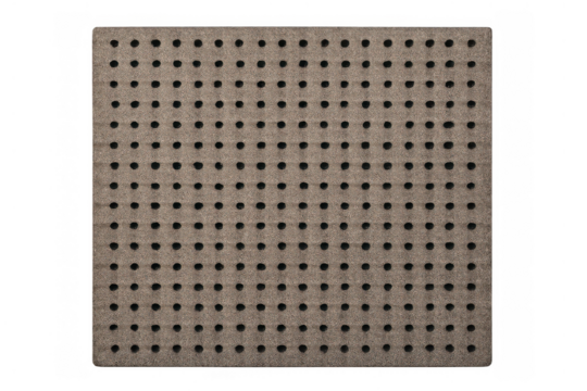 Pegboard texture background featuring a beige perforated hardboard panel with uniform grid holes, transparent