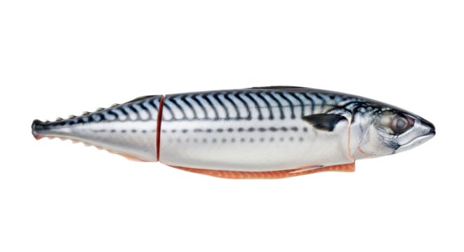 Isolated fresh raw mackerel fish food seafood delicacy cuisine studio shot cut no background