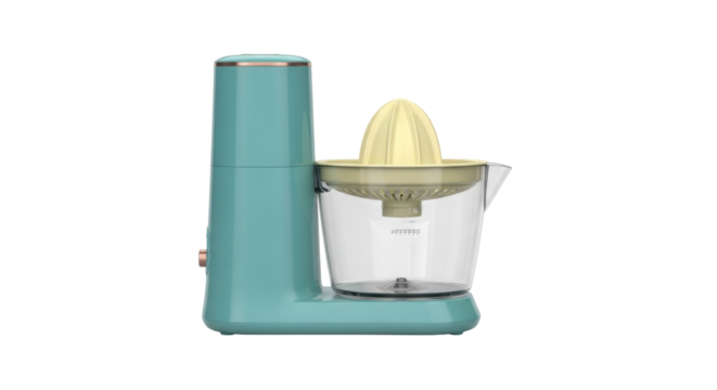 Isolated Citrus Juicer for a Zesty Drink, with Easy to Clean Accessories, for Fresh Juice Every Day