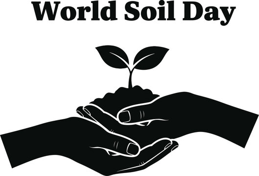 Nurturing growth for World Soil Day, hands tenderly hold soil with a vibrant green seedling symbolizing hope and future.