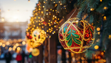 Colorful Christmas Bokeh Lights