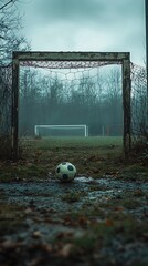 Soccer dreams fade away, a forgotten goal in the misty field of youth