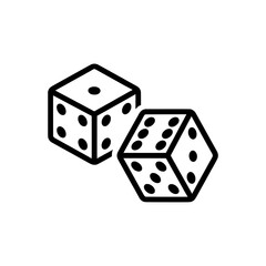 dice on a white background