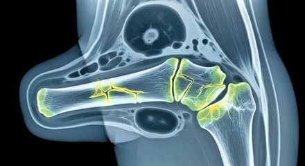 Clinical Distal Radius Fracture X Ray Scan Image for Orthopedic Medical Diagnosis