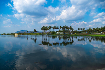 lake and clouds