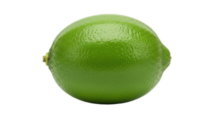 Isolated vibrant green lime, close-up studio shot of sour citrus fruit, high-resolution
