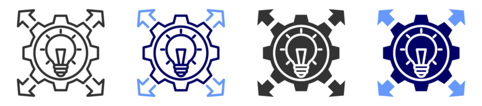 outside resourcing icon set multiple style