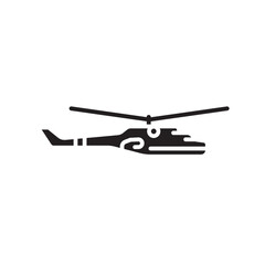 attack helicopter color flat icon. Vector isolated element