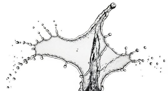 Dynamic Water Splash Captured in Mid Air