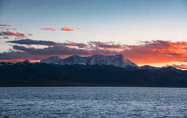 sunset over the mountains