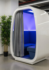 Blue office privacy booth