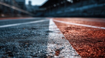 Visual Emphasis of Athletic Track Markings in Warm and Cool Tones