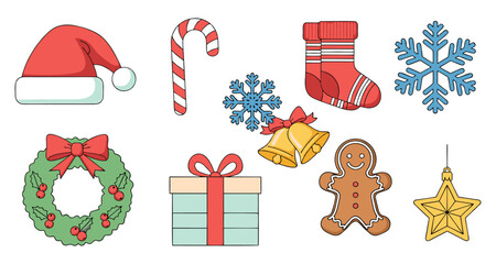 Christmas Sweets and Gifts Vector – Festive Holiday Elements