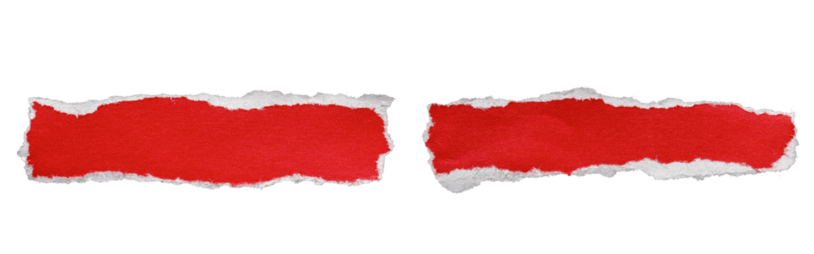 set of red torn or ripped paper isolated on transparent png , torn paper with edges, realistic torn paper edges,ripped paper frame mockup,torn paper texture
- Powered by Adobe