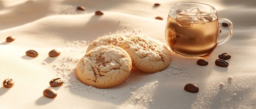 Delicious Fresh Baked Cookies with Coffee