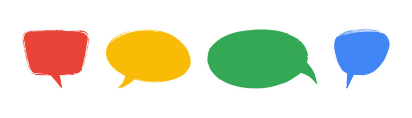 Stylish flat speech bubbles and chat icons representing communication, messaging, and conversation in modern vector format.