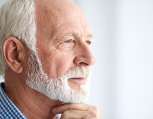portrait of senior man with beard