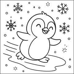 Winter & christmas black and white coloring pages for adults and teens 