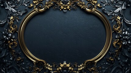 Sophisticated Floral Border on Traditional Background