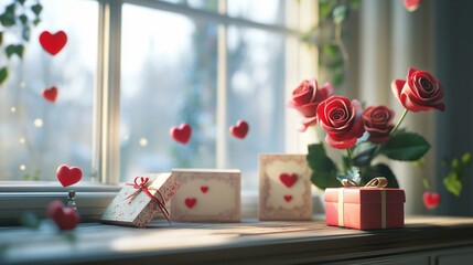 Elegant Roses Gift Boxes on Drawer