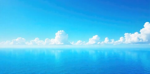 Vast, cerulean sky stretching to the horizon, unbroken by clouds, a perfect representation of a clear, sunny day Ideal for travel, weather, and nature themes , serenity, expanse, calm