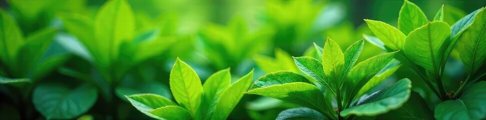 Vibrant green leaves, lush foliage, thriving plants in a natural, eco-friendly environment Perfect for nature, ecology, and sustainability themes , field, spring