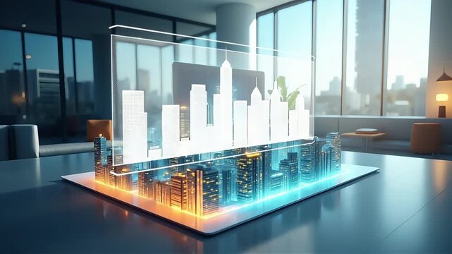 animated virtual backgrounds, stream overlay loop, interior, cozy futuristic living room at sunset, vtuber asset twitch zoom OBS screen, chill anime lo-fi hip hop