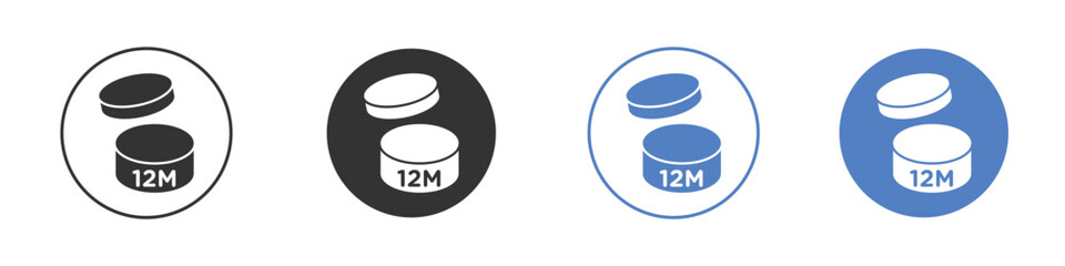 12M icon pictogram set. Vector icon designs