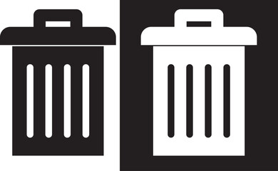 Trash icon in line design. editable stroke icon.  recycle, delete, remove, icon, symbol, set, collection, closed, open, lid, handle, design, graphic, clean, disposal, rubbish, refuse, sanitary, hygien