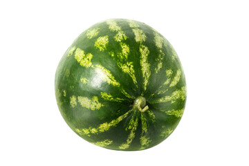 Fresh ripe watermelon isolated on transparent background, perfect for design, food concepts, summer themes and healthy nutrition ideas.