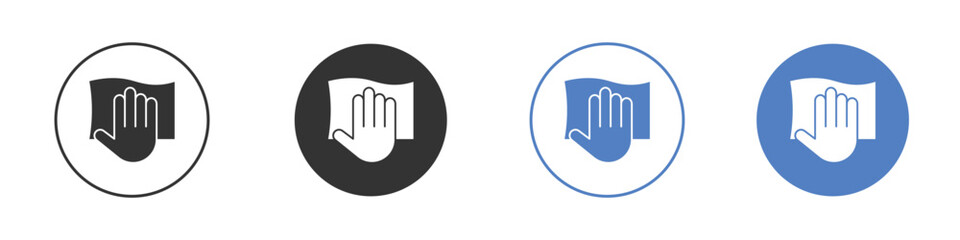 Cleaning cloth icon pictogram set. Vector icon designs