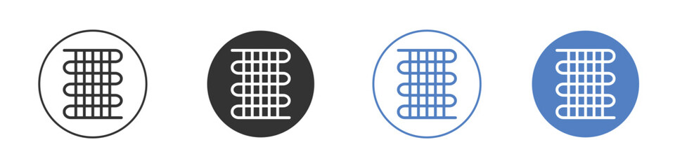 Condenser coil icon pictogram set. Vector icon designs