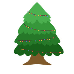 Green christmas tree, christmas tree december