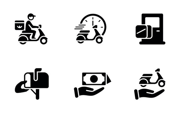 Delivery service icons