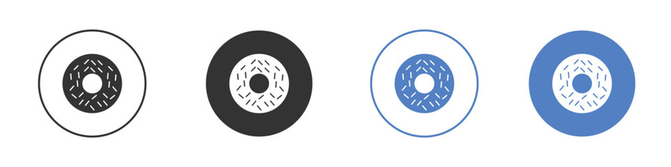 Doughnut icon pictogram set. Vector icon designs
