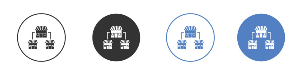 Franchise icon pictogram set. Vector icon designs