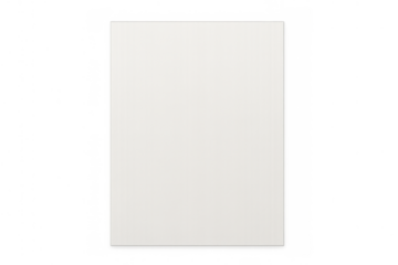 Blank white textured vertical paper sheet or poster mockup template with transparent background