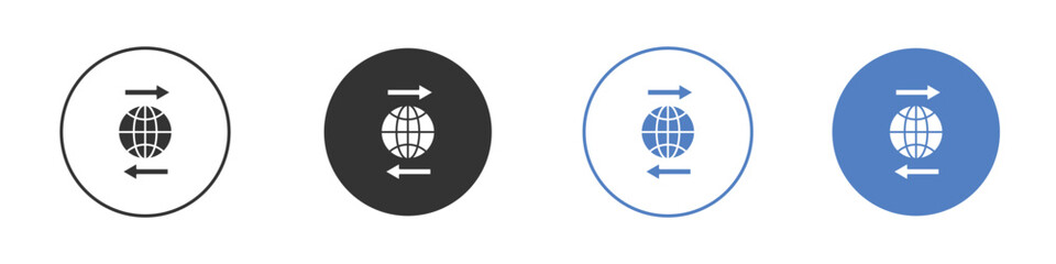 Import export icon pictogram set. Vector icon designs