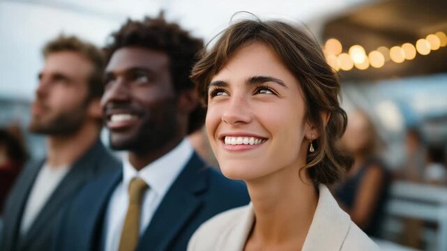 Diverse LGBTQ+ couples attending a group marriage registration ceremony, emotion of community and celebration visible, representing inclusive legal rights, social acceptance, and modern civil