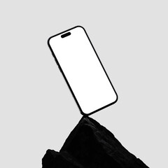 iPhone Mockup Balancing on Rock